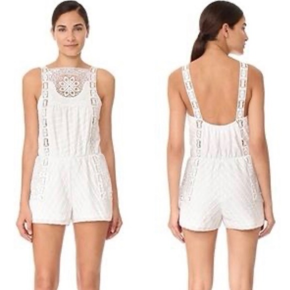 SAYLOR White Playsuit Lace Romper XS - Picture 1 of 7